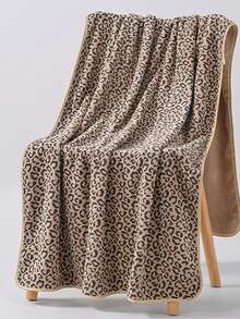 1/3 Pc Bath Towel Hand Towel Set, Leopard Printed Ultra Soft & Absorbent, Quick Drying, Face Wash, Shower Wash, Lightweight Coral Fleece Towel, Suitable For Bathroom, Bedroom, Home, Hotel, Swimming Pool, Spa, All Seasons Use - Brown - View 3
