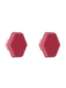 Silicone Bath Brush, Pink, 1pc, Suitable For Sensitive Skin, Unisex, Suitable For All Skin Types, Rich Foam, Can Clean Makeup Brushes, Soft Silicone Material, Silicone Bath Brush, Silicone Scrubbing Ball 2-In-1 Bath & Hair Brush, Body Brush - Pink - View 10