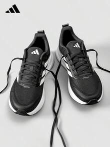 Adidas New Breathable Mesh Sports Shoes Versatile Casual Lightweight Cushioned Men's Running Shoes - Black and White - View 2