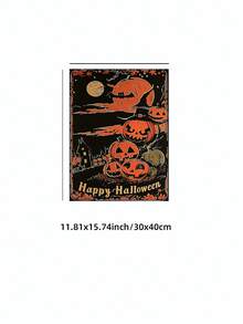 1pc Frameless Vintage Halloween Pumpkin Gothic Wall Art Spooky Decor Dorm Bedroom Apartment Back To School Funky Posters Dorm Essentials - Halloween Pumpkin - View 13