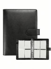 Haus Hana 1Set Premium Multi-Functional A5 Photo Card Binder, Sleek Album Design, Compact And Durable Organizer, PU Leather Binder Notebook Cover Loose-Leaf Organizer For Daily Planning And Note-Taking, Office Supplies,Back To School,School Supplies - Multicolor - View 14