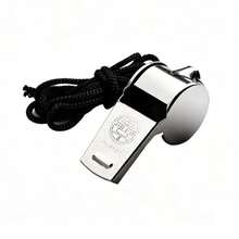 Stainless Steel Whistle, Loud Metal Whistle With Lanyard, Suitable For Referees, Coaches, Lifeguards, Survival, Emergency, Football, Basketball, Hockey And Other Sports. - Multicolor - View 8