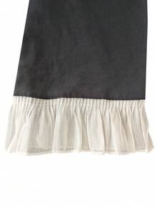 Women's Autumn Solid Color Conservative Long Dress, V-Neck Design, Casual Loose Daily Party Long Dress Fall - Dark Grey - View 7