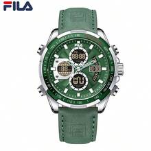 Jam Tangan Olahraga Digital-Analog Hybrid FILA Pria, Dial Hijau, Tali Kulit, Hadiah Ideal untuk Pria - Satu-Ukuran - View 12