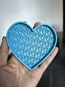 Heart-Shaped Makeup Brush Cleaning Tray, Portable Cleaning Mat, Textured Bottom Design, Cute Heart Shape, Suitable For Makeup Brushes, Easy To Store, Perfect For Travel And Studio Use - Multicolor - View 7