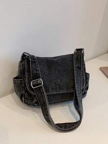 Fashionable Flap Men's One Shoulder Crossbody Bag - Multicolor - View 4