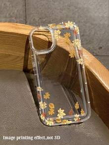 1pc Autumn Fallen Leaves Bible Quote Pattern Full Coverage TPU Anti-Drop Phone Case Compatible With Apple 17 16 15 14 13 12 11 Pro Max And Series - Multicolor - View 5