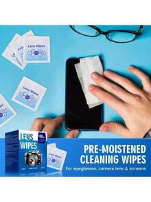10/50/100pcs Individually Wrapped Lens Cleaning Wipes, Pre-Moistened Anti-Fog Wipes, Suitable For Glasses, Fashion Eyewear, Phones, Laptops And Cameras, Quick-Drying Streak-Free Multi-Surface Optical Cleaning Cloth - Multicolor - View 9