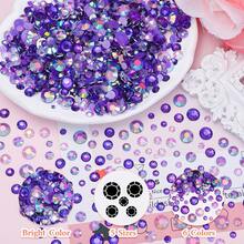 30g Multiple Colors Jelly Flatback Rhinestones Bedazzling Kit, 2-6mm Resin Rhinestones Gems For Crafting, Bedazzler Gems For Nails Face Eyes Makeup Bottles Shoes DIY Crafts - 2-6mm - View 9