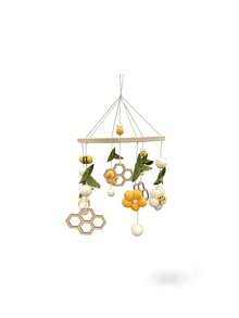 1pc Bee Decorative Hanging Ornament, Suitable For Children's Room, Room Decoration, Baby Supplies And Kids Room Decor - Multicolor - View 7