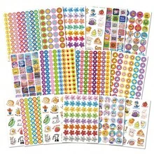 Children Reward Star Stickers, Teacher Classroom Incentive Stickers | 768pcs Sticker Value Pack, Suitable For Children Students Reward, Homework Praise, Diary, Notebook Decoration, Bottle, Notebook, Luggage Bag Gift, Behavior Chart, Student Notebook, School Classroom Teacher Supplies, DIY - Multicolor - View 1