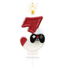 1pc 0-9 Customizable Number Candle, Dual-Color Game Controller Design, Birthday Candle Perfect For Birthday Party, Anniversary, Wedding Anniversary, Celebration, High-End Baking Cake Decoration - View 16