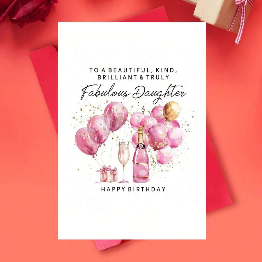 Daughter Birthday Card, Perfect Daughter Birthday Card, Birthday Gift For Daughter, Daughter Birthday, Daughter Card, Fun Birthday Card From Parents To Daughter - Multicolor - View 1