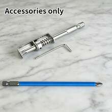 UNISURE 1 Set 150mm Anti-Drop Spring Positioning Screwdriver Set, S2 Steel Cross Anti-Slip PH2 Magnetic Bit, Minimalist Blue Cylindrical Spring Design, Screw Fixing Positioning Tool, Suitable For Home Repair And Father's Day Gift - Spring-loaded Screwdriver + Head - View 8