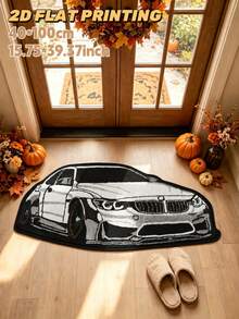 1pc, 2026 New Arrival, Sports Car Silhouette Shaped Decorative Rug, Bedroom Bedside Mat, Gaming Room Boys Room Decor, Autumn/Winter Home Decor Mat, Perfect For Bedroom, Living Room Decoration, Decorative Rug, Bedroom Decor, Small Rug, Carpet, Home Decor, Living Room Carpet, Living Room Small Rug, Bedroom Carpet, Living Room Home Decor, Outdoor Rug, Washable Carpet - Multicolor - View 6