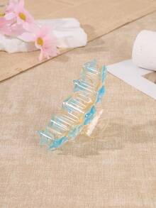 2/1pc Women's Transparent Pink & Blue Starfish Shark Hair Claw Clip, Non-Slip Secure Hair Clip For Back Head Updo, Suitable For Summer Beach Vacation, Daily Hairstyles, Early Autumn Street Style Versatile Accessory - Multicolor - View 7