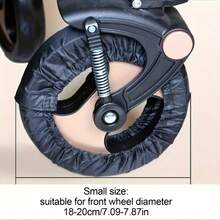 4pcs Toddler Wheel Covers, Polyester Material, Dustproof And Stain-Resistant, Easy To Clean, Suitable For Entrance Use, Outdoor Return, Dustproof And Stain-Resistant, Travel Gear, Halloween, Christmas, Gifts - Black - View 9