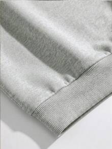 Women's Letter Print Casual Everyday Sweatshirt - Grey - View 7