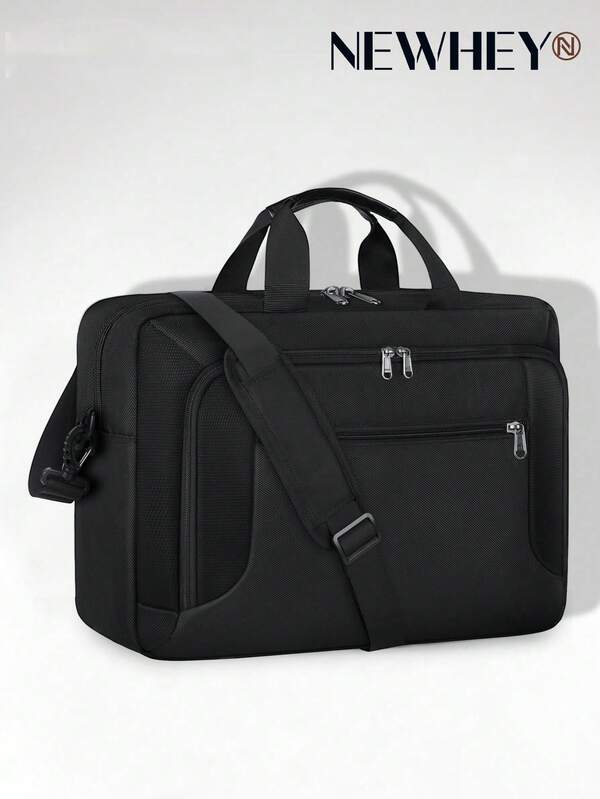 NEWHEY 17.3 Inch Laptop Bag, Large Capacity Waterproof Laptop Briefcase, Men's Business Office Computer Bag, 17 Inch Adjustable Shoulder Strap Crossbody Bag, Laptop Bag, Office Bag