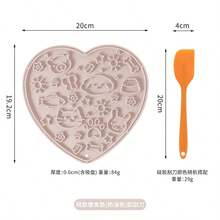 2pcs Love's Licking Pad Licking Mat + Cleaning Scraper Set Dog Licking Plate Pet Silicone Suction Slow Feeder Mat Anti-Choke Aesthetic Mat - 50ml - View 5