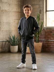Young Boys Jackets - Black - View 3
