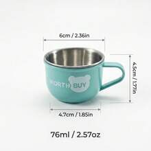 304 Stainless Steel Mugs, Double Wall Insulated Coffee Cup, Metal Coffee Cup With Handle, Cartoon Bear Pattern Portable Tea Cup, Drop-Resistant Metal Mug, Dishwasher Washable Water Cup For Student School - Multicolor - View 23