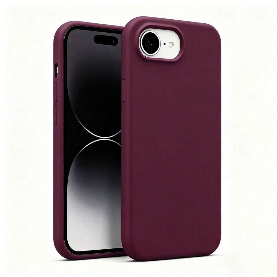 適用於 iPhone 17E 17 Pro Max 16 15 14 13 12 Mini 11,防震液態矽膠手機保護殼,內層柔軟耐刮超細纖維襯裡,適用於 iPhone 8 Plus 7 6s 軟殼 - 梅子色 - 查看 1