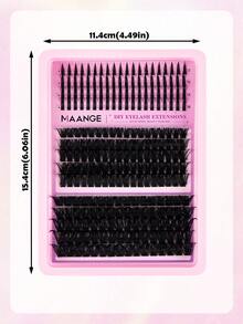MAANGE 250pcs Cartoon Style Thickened Eyelash Extension Set, Cat Eye Single Point Eyelashes, 100P/120P Dense Eyelash Clusters, D Curl Eyelash Cluster Set, 12-18mm, 3 Styles, Pointed Eyelash Clusters, Single Cluster Eyelashes, Gift For Girls - D - View 10
