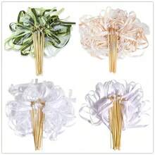 10/20pcs Ribbon Magic Wands With 3 Layers Of Ribbon And Gold Bells, Party Favors, Ribbon Sticks, Fairy Magic Wands, Wedding Decoration - Ribbon Stick - View 1
