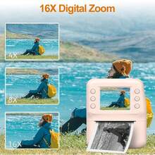 Children's Instant Print Digital Camera, Suitable For Men, Women And Children - HD Selfie Camera, Built-In More Filters, Paper Roll - Portable Mini Printer, Suitable For Easter, World Cup, Travel, Valentine's Day, Christmas, Birthday, 1300mAh Rechargeable Battery - Multicolor - View 8