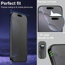CASECOPS 1Pack Ceramic Frosted Privacy Film, Full Coverage, Anti-Spy, Anti-Glare, Anti-Scratch, Anti-Fingerprint, Soft Matte Texture With A Silky Smooth Touch, Compatible With IPhone 18 Pro Max/18 Pro/17 Pro Max/17 Pro/16 Pro Max/16 Pro/16/15 Pro Max/14 Pro Max/13/12/11 Series, Compatible With Phone Cases - 1 Pack - View 4