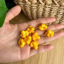 10 Pcs Cute Short Puffy Puakenikeni Flower Beads, Resin & Synthesis Coral Powder Colorful Puakenikeni Beads, Hawaiian Flower Beads,16x13mm - 10pcs-short Puakenikeni Beads - View 19