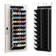 20-30 Pairs Door Hanging Shoe Rack, Mesh Hanging Shoe Storage With 20 Deep Pockets, 10-Tier White Door Shoe Rack, Suitable For Sneakers, Boots, With 4 Adjustable Hooks - Multicolor - View 12