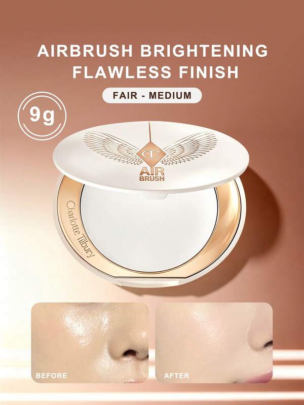 Charlotte Tilbury AIRBRUSH BRIGHTENING FLAWLESS FINISH - FAIR - MEDIUM-NET WT.9G E 0.31 OZ.