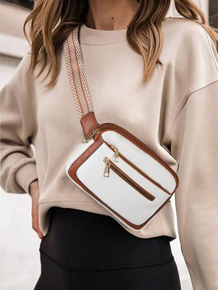 Women Belt Bags - Apricot - View 1