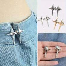 Women's Waist Tightening Buckle Star Brooch Waist Adjuster, For Skirts And Pants, Office, Outdoor, Back-To-School Essential Accessory - Silver - View 9