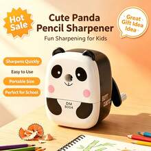 1pc Animal Shaped Pencil Sharpener Panda Cartoon Hand Crank Pencil Sharpener Cute Tiger Hand Crank Pencil Sharpener Random Color Suitable For Office Use - Multiple Colors and Random Styles - View 1