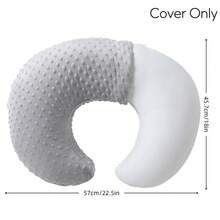 哺乳枕套，Minky 哺乳枕套組，柔軟兼容 Boppy 枕頭，適用於哺乳枕的枕套，嬰兒必需品 - 彩色 - 查看 3