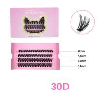 ARTSTAR 4-Row Cluster Eyelash Extensions 30D/40D/50D/60D Natural Style Handmade Eyelash Bundles - D - View 10