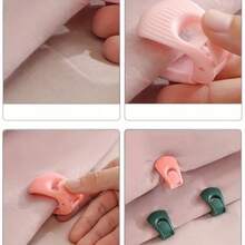4pcs/Set Bed Sheet & Quilt Clips, Heavy Duty Shell-Shaped Clamps, Non-Slip Bed Cover Fasteners, Suitable For Thick Mattresses, ABS Material, Bed Sheet Clips For Home & Hotel Use - Multicolor - View 6
