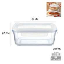 Heat‑Resistible Glass Lunch Box With Lid, Odor‑Resistant Leak‑Proof Quick‑Lock Lid Meal Container, Multi‑Capacity Clear Glass Food Keeper, Oven & Freezer Kitchen Food Storage Organizer - Transparent - View 13