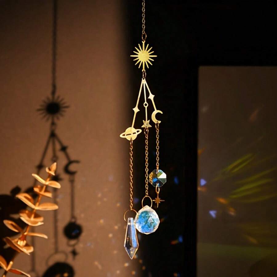 1pc Garden Yard Sun Catcher, Suitable For Garden, Balcony, Wall, Car Hanging, Bedroom, Kitchen, Office, Home Decor - E - View 1