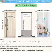 Magnetic Screen Door - Seamless Self-Sealing Design, Heavy Duty Insect Proof, Pet Friendly, Hands-Free Easy Access - A - View 5
