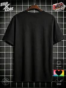 Men T-Shirts - 黑色 - 查看 3