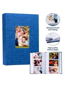 Photo Album, Family Photo Album, 4x6 Inch 300 Pockets Linen Cover Photo Album, Photo Storage, Suitable For Family, Wedding, Anniversary And Family Photo Storage - A - View 3