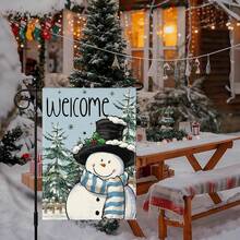 Red Polka Tree Garden Polyester Welcome Letter Outdoor Yard Holiday ...