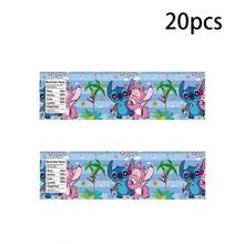Pink Stitch Theme Water Bottle Stickers, Cartoon Birthday Party Decoration, Reusable Adhesive Stickers - Multicolor - View 17