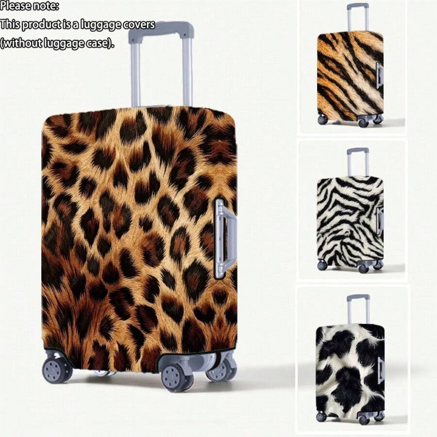 1PC / Flat Print Design / Luggage Protective Cover (Only Luggage Protective Cover, Not Including Luggage) / Suitable For 20 To 28 Inch Luggage / Made Of Thickened Fabric / Essential Accessory For Your Travel And Checked Luggage.