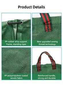 Large Capacity Reusable Leaf Collection Bag With Handle, Thickened Grass Clippings Collection Bag For Garden Yard And Lawn Debris Cleanup, Essential For Autumn And Winter Cleaning - One Size - View 10