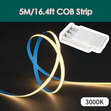 5V Battery Box Connected COB LED Strip, 1USB COB High Density LED Strip - 3 Colors Optional, Dimmable Flexible, Suitable For Under Cabinet, Bedroom, Mirror, Kitchen And Backlight Lighting (Battery Not Included) - Multicolor - View 9